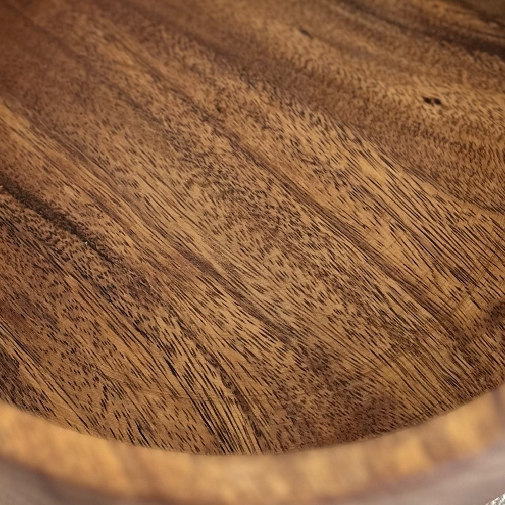 Vintage Hand Crafted Wood Mahagony Salad or Decorative Bowl - Picture 10 of 10